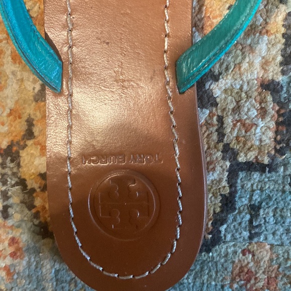 Tory Burch leather/suede flip flops 7.5 - Picture 6 of 7